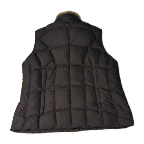 Eddie Bauer Women's Goose Down Puffer Vest Faux Fur Trim Outdoor Hiking Size M - Picture 7 of 10